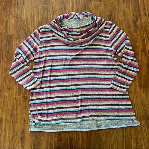 Lane Bryant Cowl Neck Hacci Eloise Striped Top size 18/20 - Picture 5 of 8
